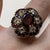 Garnet & White Topaz Ornate Cluster Flower Ring 9ct 9k Yellow Gold - Size L