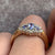 Tanzanite & Diamond Cluster Ring 9ct 9k Yellow Gold - Size P