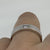 Diamond Solitaire Thick Band Wedding Ring 18ct 18k White Gold - Size J 1/2