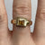 Citrine Square Cut Bezel Set Ring 14ct 14k Rose Gold  - Size O