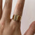 Signet Ring With CZ Cluster 18ct 18k Yellow Gold - Size Q