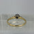 Antique Diamond Platinum Set Solitaire Ring 18ct Yellow Gold - Size M 1/2