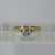 Antique Diamond Platinum Set Solitaire Ring 18ct Yellow Gold - Size M 1/2