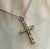 Citrine & Diamond Cross Crucifix Pendant 10ct 10k White Gold