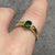 Tsavorite Green Garnet Solitaire Ring 9ct 9k Yellow Gold - Size N