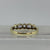 Blue Topaz & Amethyst Band Stacking Ring 9ct 9K Yellow Gold - Size P