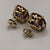 Synthetic Alexandrite Vintage Large Stud Earrings 9ct 9k Yellow Gold