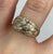 Diamond Pave Set Decorative Band Ring 9ct 9k Yellow Gold  - Size O