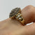 Diamond Art Deco Cluster Baguette Cut Ornate Ring 10ct 10k Yellow Gold - Size K