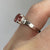 Orange Pink Sapphire Oval Claw Diamond Accents Ring 18ct 18k White Gold - Size M