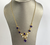 Amethyst & Pearl Filigree Chain Necklace 9ct 9k Yellow Gold - 16" Inch