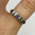 Tanzanite & Diamond Bar Set Band Ring 9ct 9k White Gold - Size N