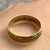 Dotted Wedding Band Ring 'Laura & Daniel' Engraving 9ct Yellow Gold - Size H