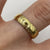 Engraved Edge Wedding Band Ring 18ct 18k Yellow Gold - Size M 1/2