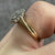 Diamond Cluster Twist Ring 9ct 9k Yellow Gold - Size J 1/2