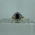 Sapphire & Diamond Cluster Halo Ring 9ct 9k Yellow Gold - Size O