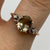 Prasiolite & White Zircon Accent Ring 9ct 9k Rose Gold - Size P 1/2