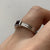 Square Garnet Bezel Set Solitaire Ring 9ct 9K White Gold - Size O