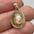 Petite Vintage Portrait Cameo Embossed Pendant  9ct 9k Yellow Gold