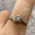 Diamond Solitaire With Accents Bypass Twist Ring 9ct 9k Yellow Gold - Size O