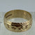 Embossed Starburst Band Ring 9ct 9k Yellow Gold  - Size Z+1