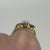 Opal & Baguette Cubic Zirconia Ring 9ct 9K Yellow Gold - Size Q