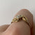 Diamond Heart Twist With XOX Accent Ring 10ct 10k Yellow Gold - Size N