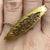 Floral Foliate Cut Out Engraved Bar Brooch Pin Pendant 9ct 9k Yellow Gold