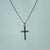 Citrine & Diamond Cross Crucifix Pendant 10ct 10k White Gold