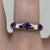 Amethyst Trilogy Flush Set Ring 9ct White Gold - Size N