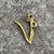 V Initial Script Pendant or Charm 9ct 9k Yellow Gold