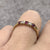 Ruby & CZ Band Stacking Ring 9ct 9k Yellow Gold - Size M