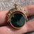 Antique Bloodstone Swivel Fob Pendant 9ct 9k Rose Gold