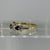 Sapphire & Diamond Foliate Design Ring 9ct 9k Yellow Gold - Size K