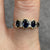 Sapphire Trilogy Diamond .14ct Accent Ring 9ct 9k Yellow Gold - Size N