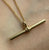 T Bar Pendant 9ct 9k Yellow Gold