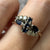 Diamond & Sapphire Ornate Cluster Ring 18ct 18k Yellow Gold  - Size M