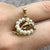 Dolphin Pearl Halo Ruby Accent Charm Pendant 9ct 9k Yellow Gold