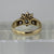 Diamond Cluster Chunky Shoulder Ring 9ct 9k Yellow Gold - Size L