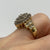 Diamond Art Deco Cluster Baguette Cut Ornate Ring 10ct 10k Yellow Gold - Size K