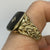 Onyx & Diamond Textured Shoulder Signet Ring 9ct 9k Yellow Gold - Size W