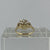 CZ Daisy Flower Ornate Cluster Heart Shoulder Ring 9ct 9k Yellow Gold - Size M