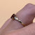 Garnet Solitaire Ring 9ct 9k Yellow Gold - Size M