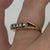 Retro Diamond 5 Stone Square Shoulder Ring 18ct 18k Yellow Gold - Size K