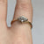 CZ Cluster Bypass Ring 14ct 14k Yellow Gold  - Size Q