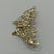 Textured Butterfly Pendant Brooch 9ct 9k Yellow Gold