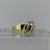 Diamond .15ct Croissant Twist Ring 9k 9ct Yellow Gold - Size L