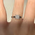 Diamond .40ct Square Cluster Engagement Ring 18ct 18K 750 White Gold - Size J