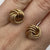 Textured Twirl Knot Stud Earrings 9ct 9k Yellow Gold