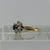 Diamond .15ct & Sapphire Daisy Flower Ring 18k 18ct Yellow Gold - Size K